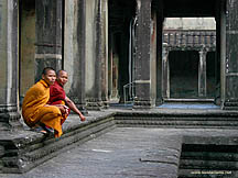 Monks at Angkor Wat, Cambodia